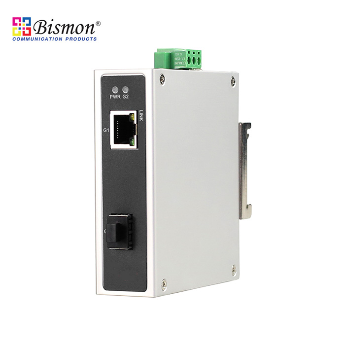 1Port PoE 10/100/1000Base-T to 1xSFP Fiber Industrial Switch